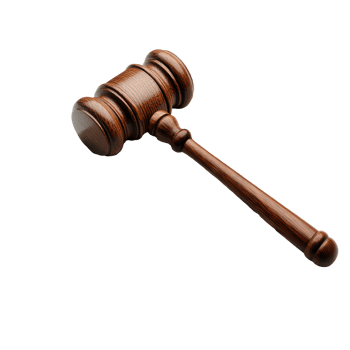 Wooden gavel resting on a stack of legal documents highlighting the importance of law and justice, wooden gavel sitting on top a newspaper, Transparent background png