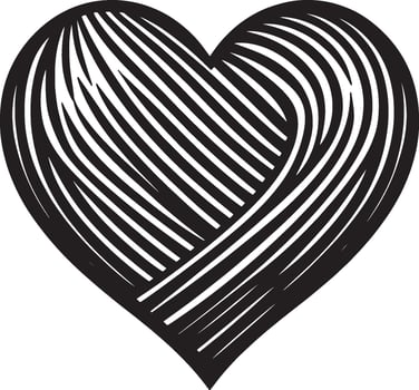 Love Heart Silhouette Design vector