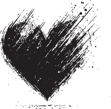 Love Heart Silhouette Design for Romantic Projects vector
