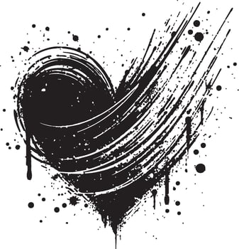 Elegant Heart Silhouette Illustration for Love Concepts vector