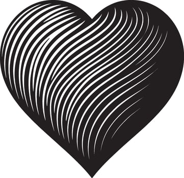 Modern Love Heart Illustration vector