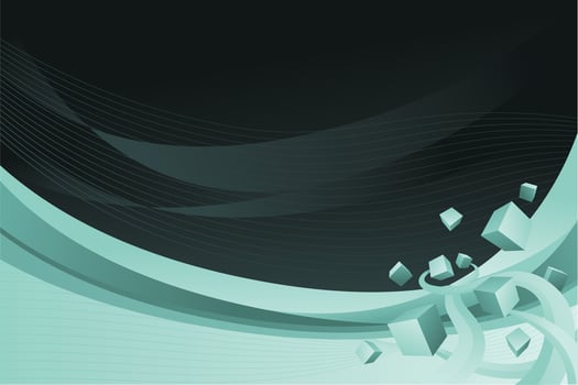abstract background with cubes and waves vector