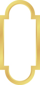 Circle with Rectangle Gold Gradient Oriental Style Islamic Frame Arches with Modern Boho Mosque Dome for Window vector