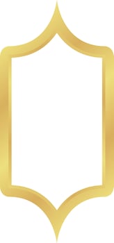 Curved Rounded Gold Gradient Oriental Style Islamic Frame Arches with Modern Boho Mosque Dome for Window vector