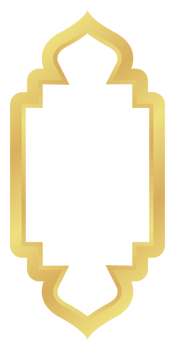 The Dome with Double Rounded Rectangle Gold Gradient Oriental Style Islamic Frame Arches with Modern Boho Mosque Dome for Window png