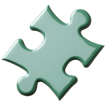 Green Puzzle piece illustration. png