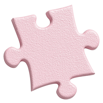 Pink Puzzle piece isolated on transparent background. png
