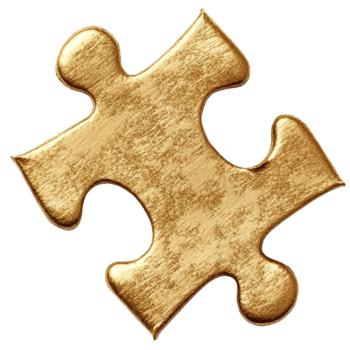 A golden Jigsaw png