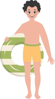 Illustration of Human Activities on the Beach with Cartoon Shape. vector