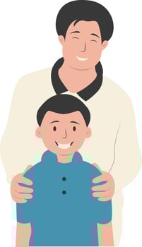 Father and Son Character. vector