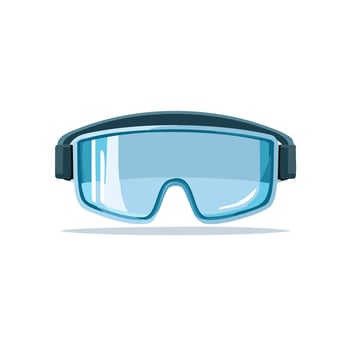 pair of safety goggles with anti-fog coating vector