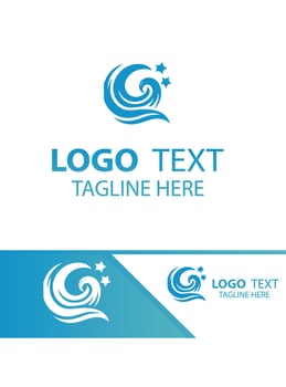 Blue Tide Wave waves logo vector