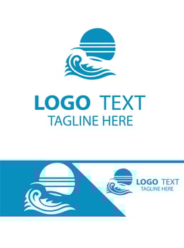 Wave Journey waves logo vector