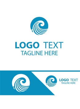 Pure Wave waves logo vector