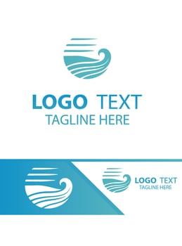 Ocean Surge waves logo vector