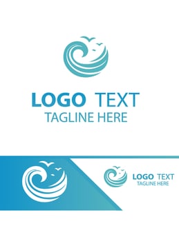 Breaking Wave waves logo vector