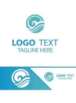 Surging Waves waves logo vector