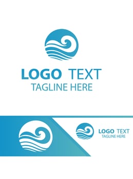 The Wave Rider waves logo vector