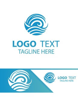 Coastal Wave waves logo vector