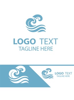 unique Ripple Wave logo vector