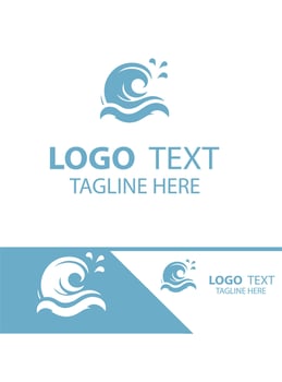 Blue Ripple Waves Logo vector