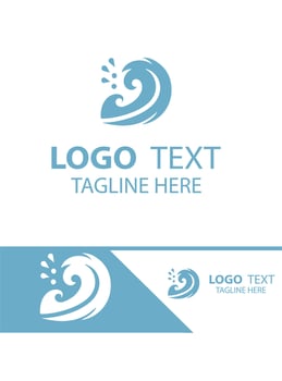 Flow Surge Waves Logo vector