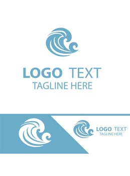 Ocean Flow Waves Logo vector