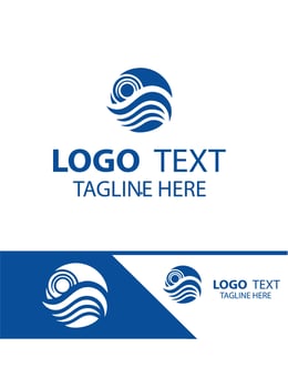 Oceanic Flow Waves Logo vector