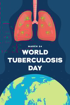 world tuberculosis day vertical banner illustration in flat design vector