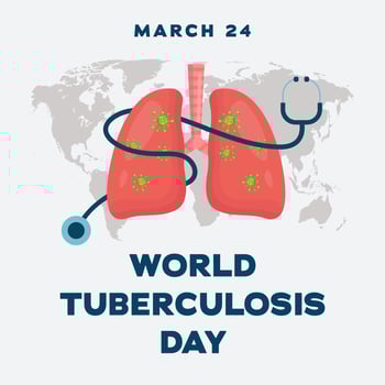 world tuberculosis day illustration in flat style design vector