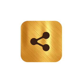 A gold icon with two circles on it png