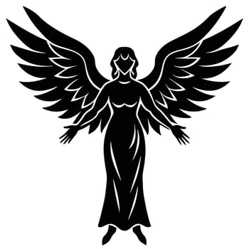 Clean and Simple Angel Silhouette vector