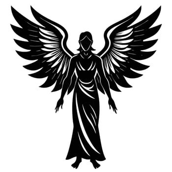 Creative Angel Silhouette Graphics vector
