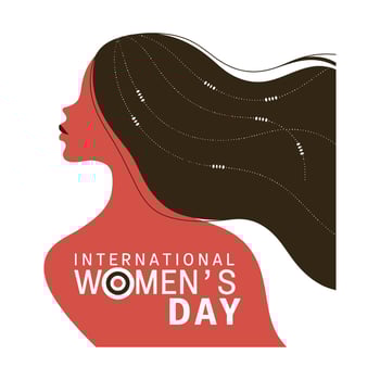 Celebrating International Women's Day with a stylized female figure. vector