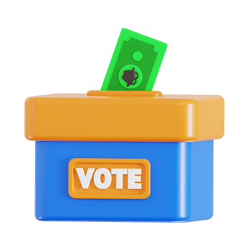 Vote Box with Cash Inside png