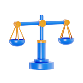 3D Render of Balanced Law Scale png