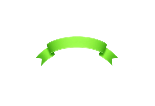 Green ribbon icon transparent png