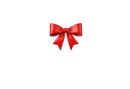 A red Necktie bow isolated on transparent background png