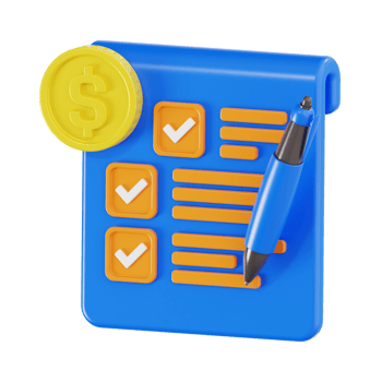 Financial Contract with Coin Symbol png