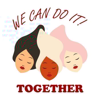 Empowering Women Through Strength, Unity and Choice. International Womens Day vector