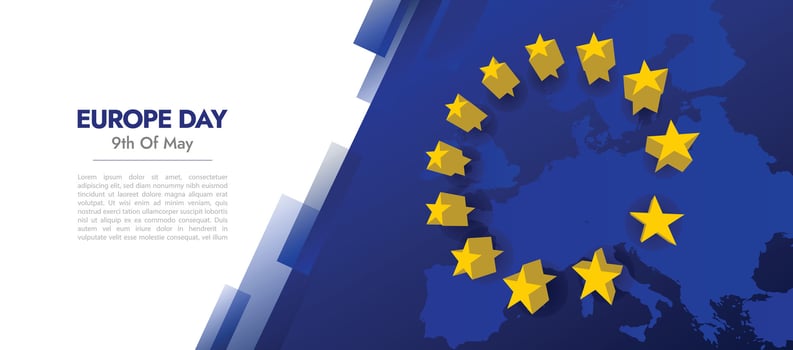 High-Quality European Union Banner for Official and Promotional Use vector