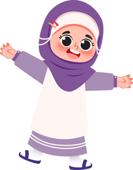 Happy Muslim Kid Illustration png