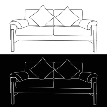 modern sofa illustration vector