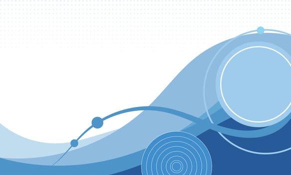 abstract blue wave background with circles and circles vector