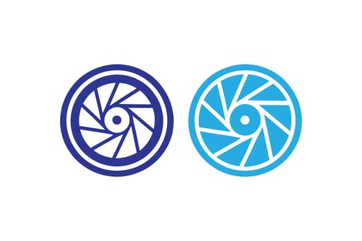Two logos for a camera company vector