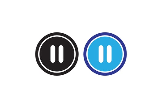 Two blue and black circles with the letter o vector