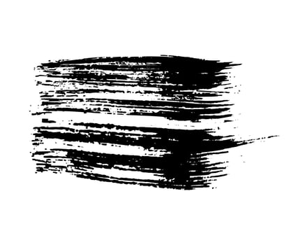 Black brush stroke. ink spot isolated vector
