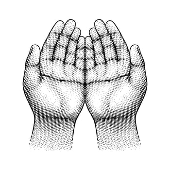 Illustration of Praying Hands vector
