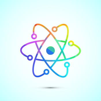 Data science icon design. digital tech icon, low poly style vector