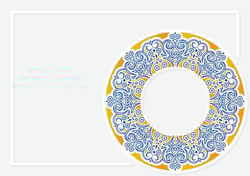 Colorful invitation background style ornamental geometric pattern vector